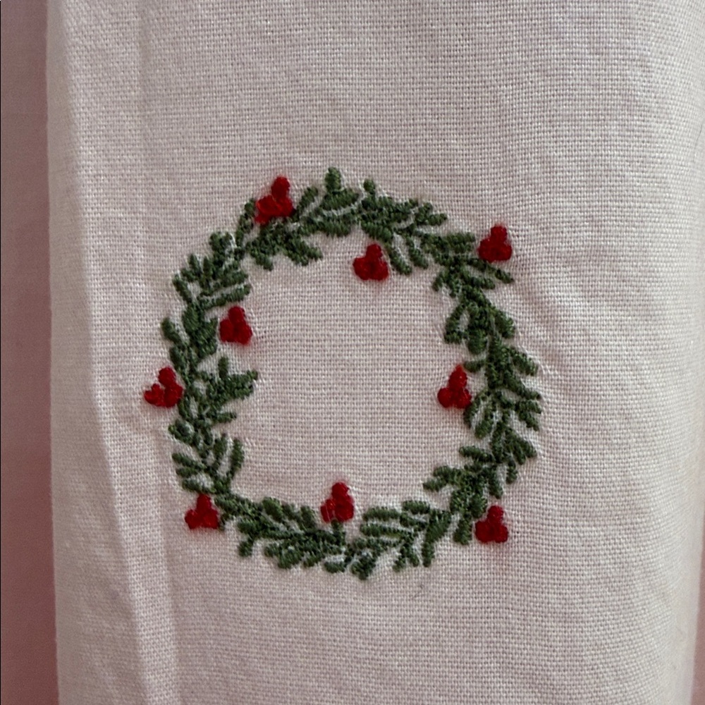 Lullaby Set Christmas Precious Memories Dress in Pink Batiste/Holly 12M - Picture 4 of 6